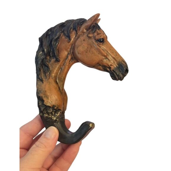 Horse Head Hook 6 in. Wall Mount Horse Head Hat/ Towel Hook Equestrian - Picture 2 of 7
